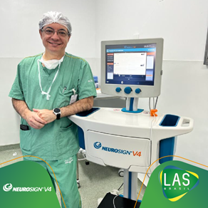 Dr. Erivelto Volpi e nosso time de Especialistas acompanharam procedimento cirúrgico com o auxílio do Neurosign V4 – Preservação de Nervos